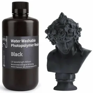 3D printing, synthetic resin, water-washable, black, 1 kg