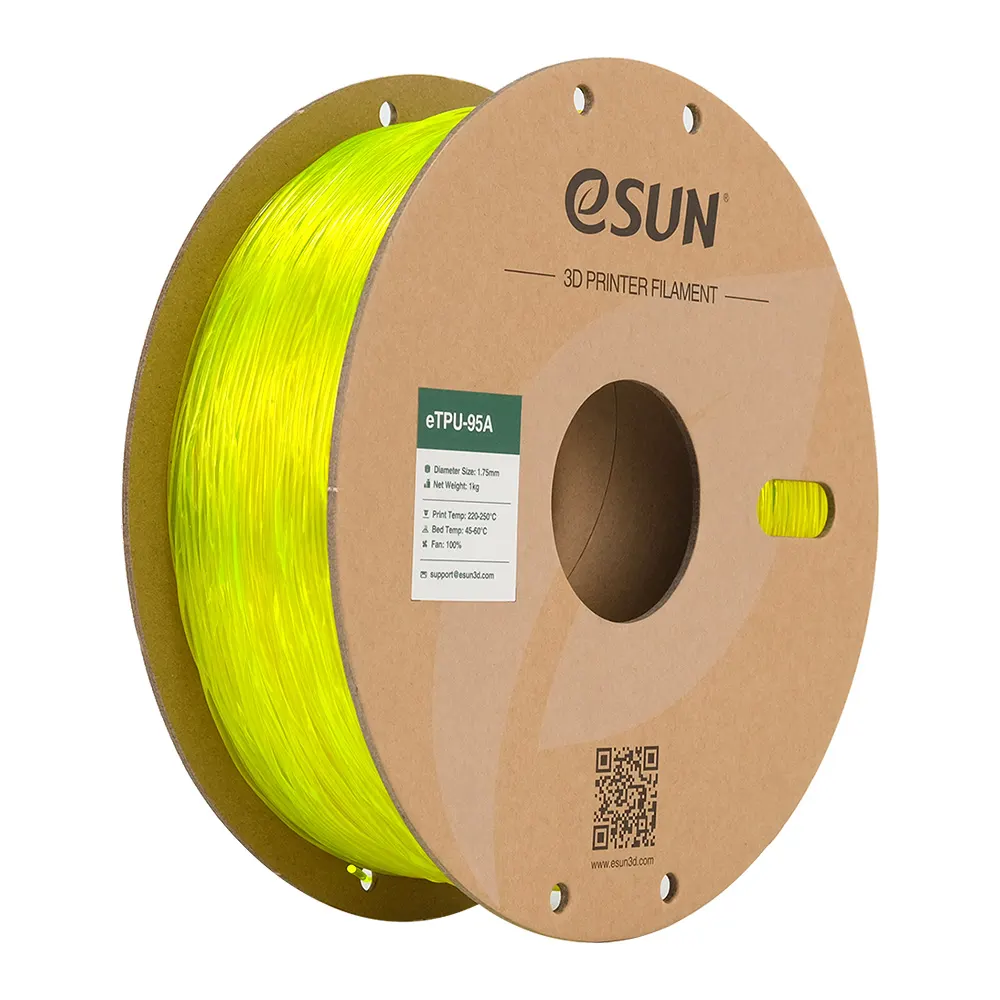 eSUN 3D eTPU 95A Trasparente Giallo 1,0kg 1,75mm