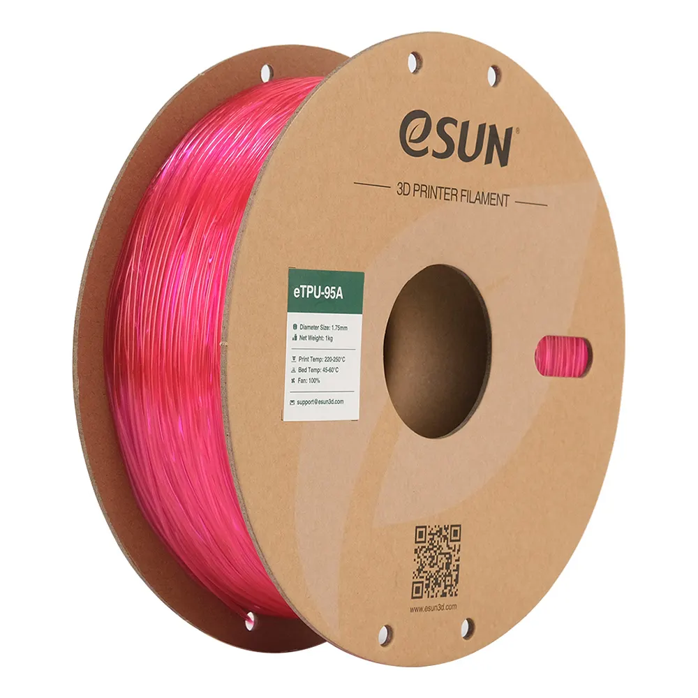 eSUN 3D eTPU 95A Transparente Rosa 1,0kg 1,75mm