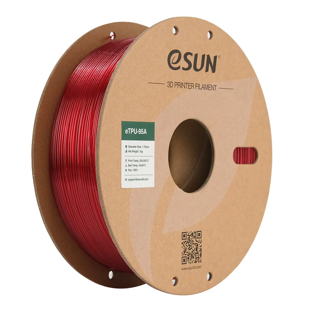 eSUN 3D eTPU 95A Transparent Red 1,0kg 1,75mm