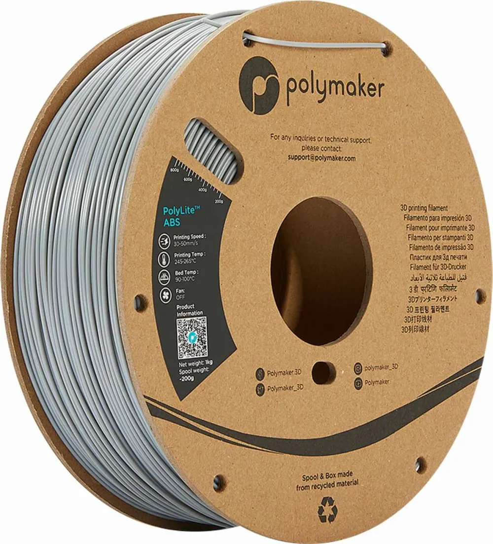 PolyMaker ABS (PolyLite) Gray 1,0kg 1,75mm