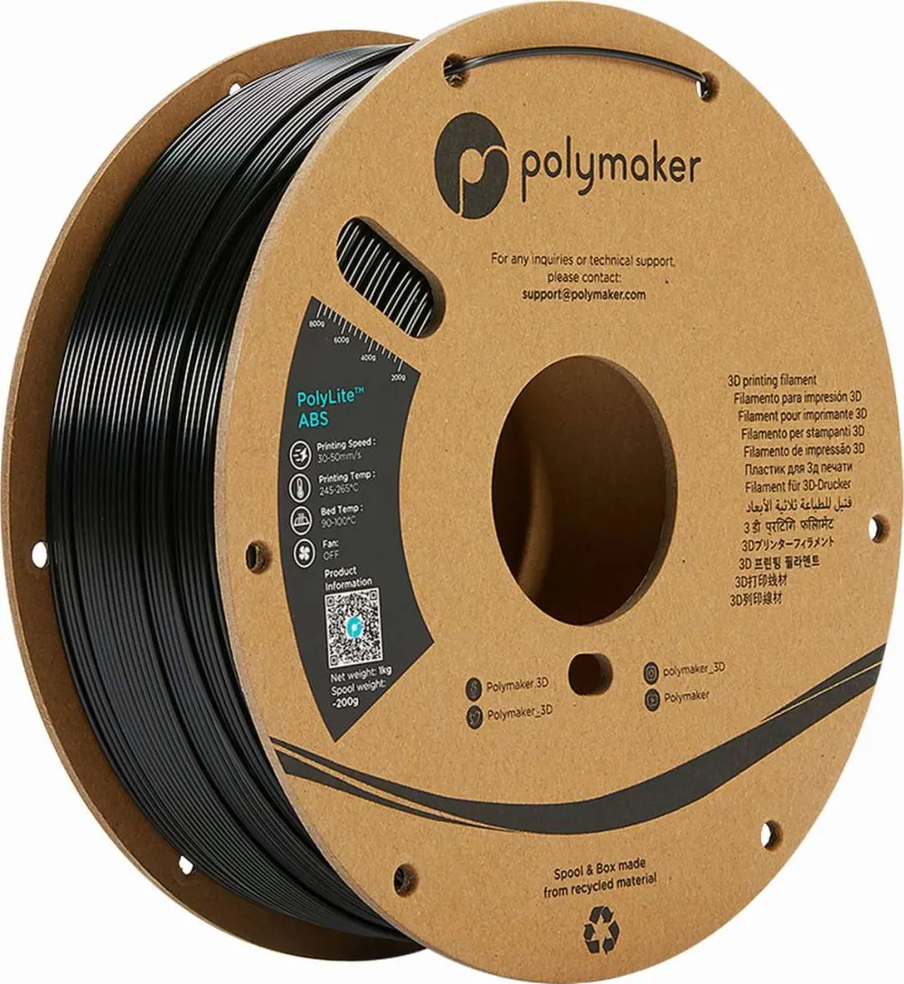 PolyMaker ABS (PolyLite) Black 1,0kg 1,75mm