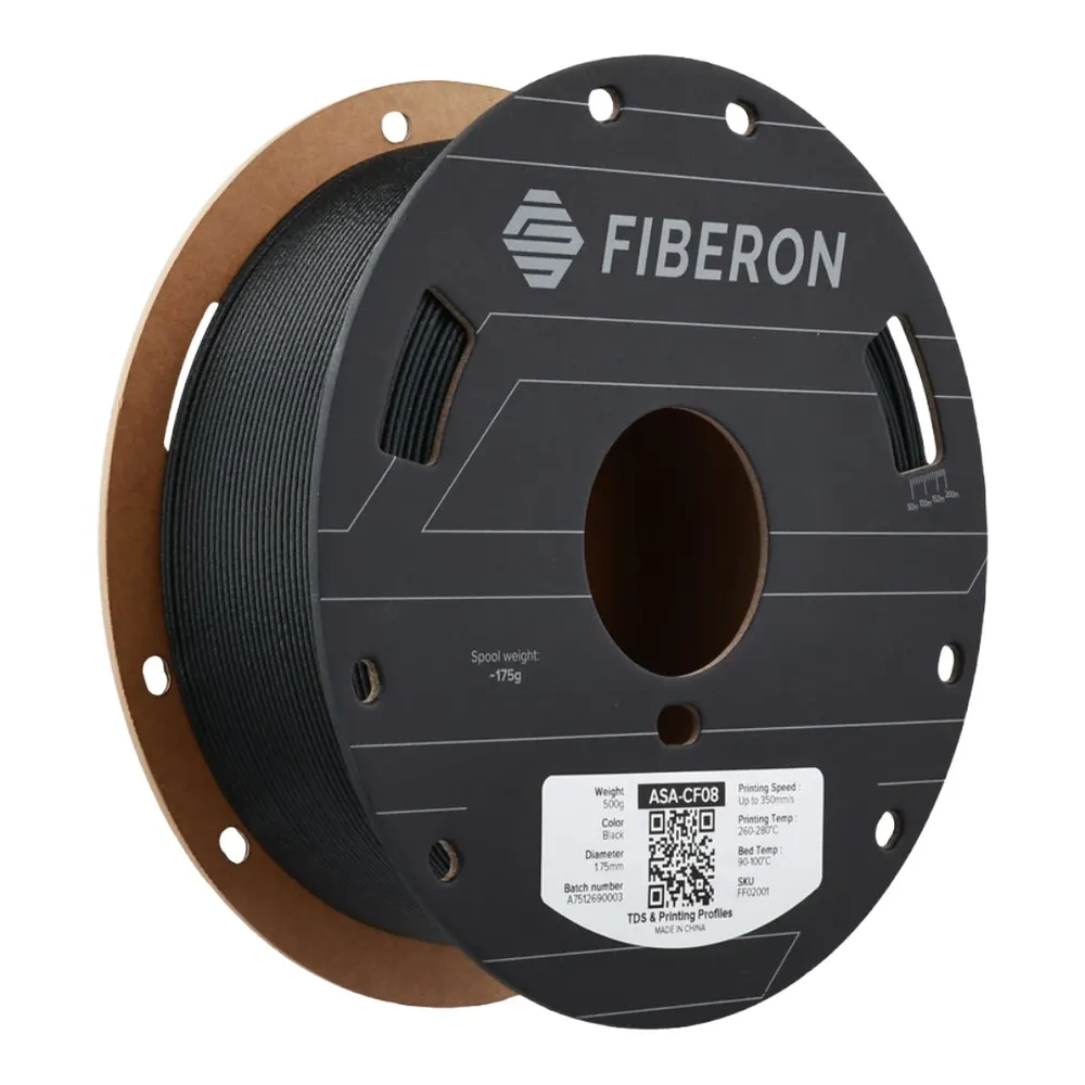Polymaker Fiberon ASA-CF08 Negro 1,75 mm