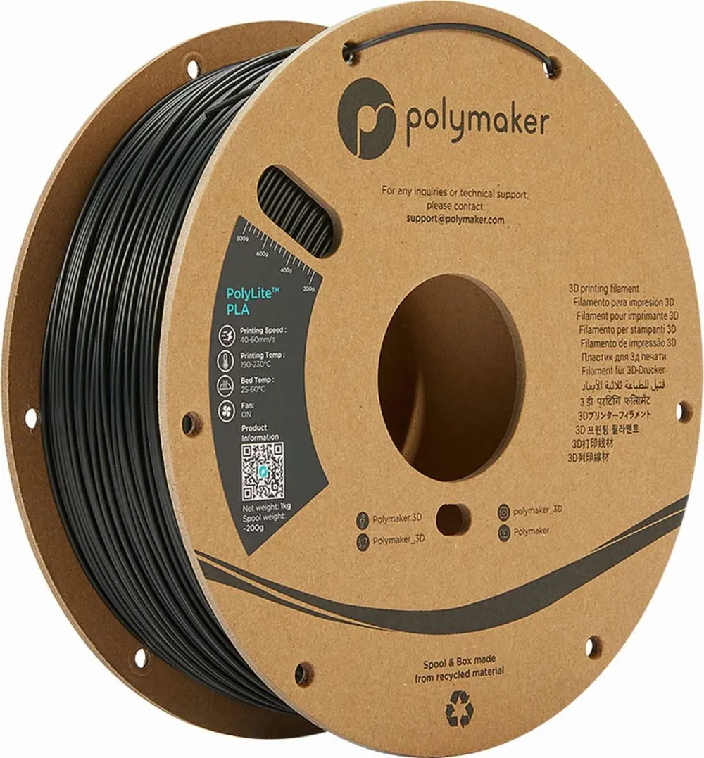 PolyMaker PLA-CF (PolyLite) Black 1,0kg 1,75mm