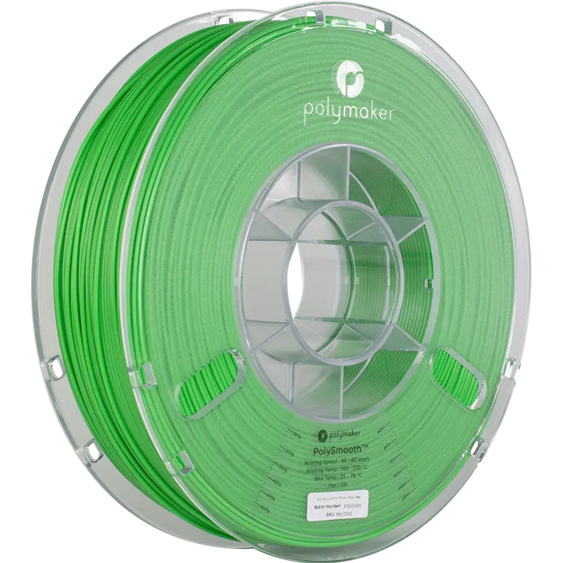 PolyMaker PolySmooth Filament Green 750g