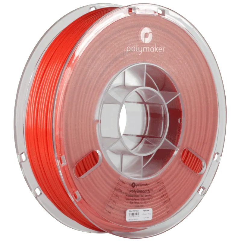 PolyMaker PolySmooth Filament Red 750g